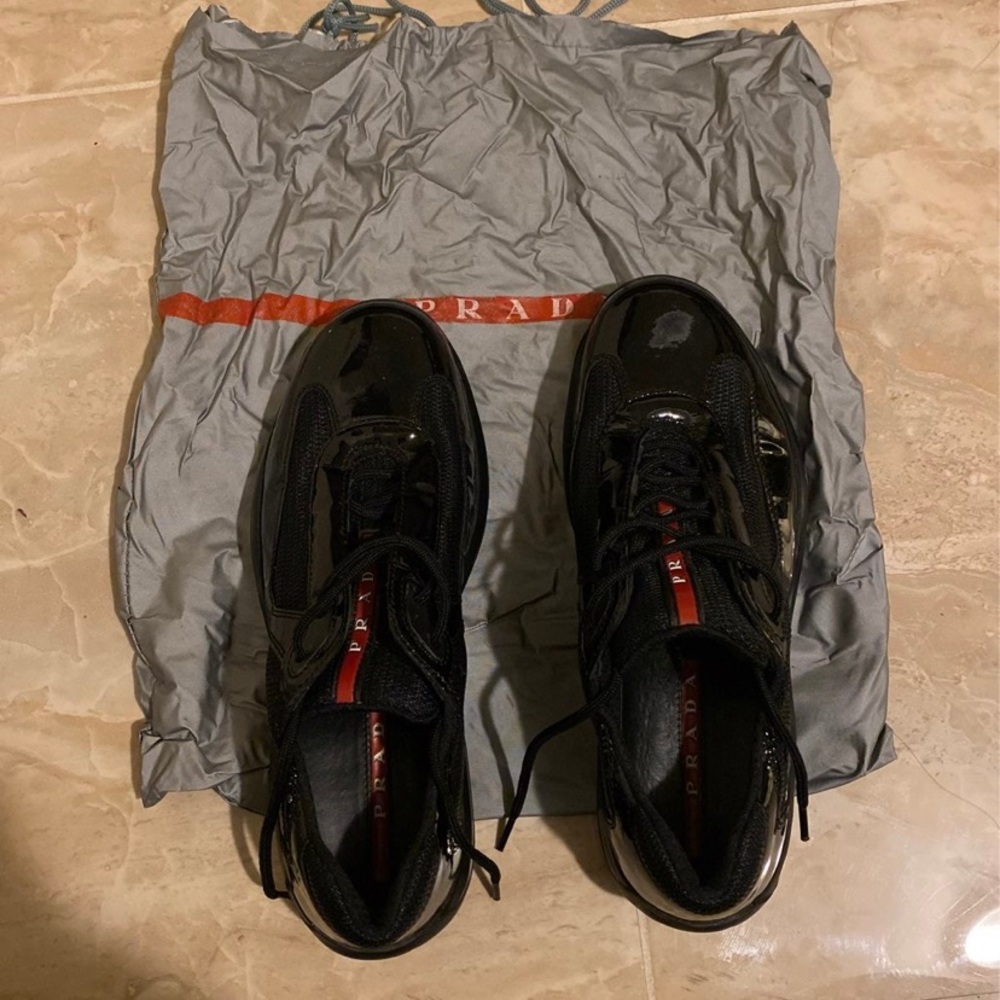 Authentic Prada Patent Leather Sneakers